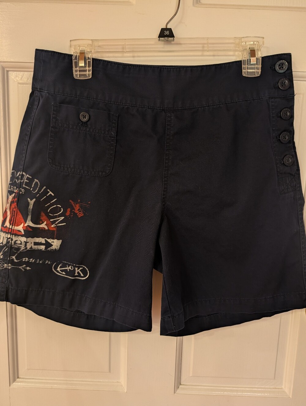 Ralph Lauren Jeans Co Women's Nautical Expedition Sailing Cotton Shorts Sz 10